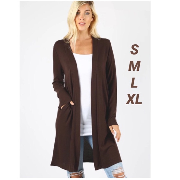 MomMe And More Sweaters New Womens Long Brown Cardigan Wpockets Poshmark